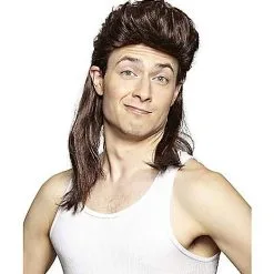 Spirit Halloween Brown Mullet Wig
