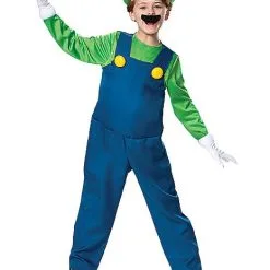 Spirit Halloween Kids Luigi Costume Deluxe- Mario Bros.