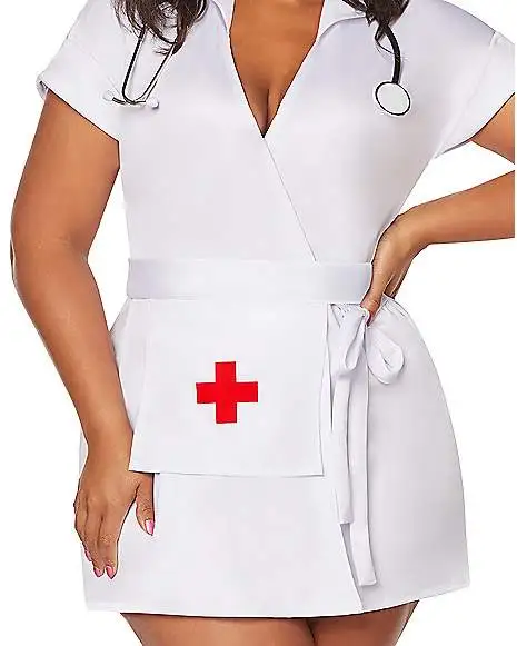 Spirit Halloween Adult Classic Nurse Plus Size Costume 5 Spirit Halloween Adult Classic Nurse Plus Size Costume - Image 3