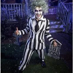 Spirit Halloween Adult Beetlejuice Striped Suit
