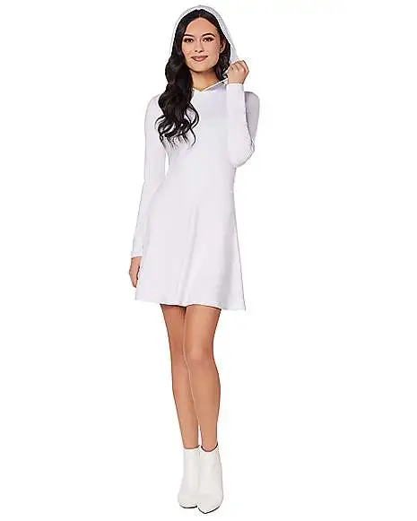 Spirit Halloween Adult White Long Sleeve Dress 3 Spirit Halloween Adult White Long Sleeve Dress