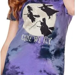Spirit Halloween Tie Dye Come We Fly T Shirt - Hocus Pocus -Toddler Costumes Shop 01601350 d